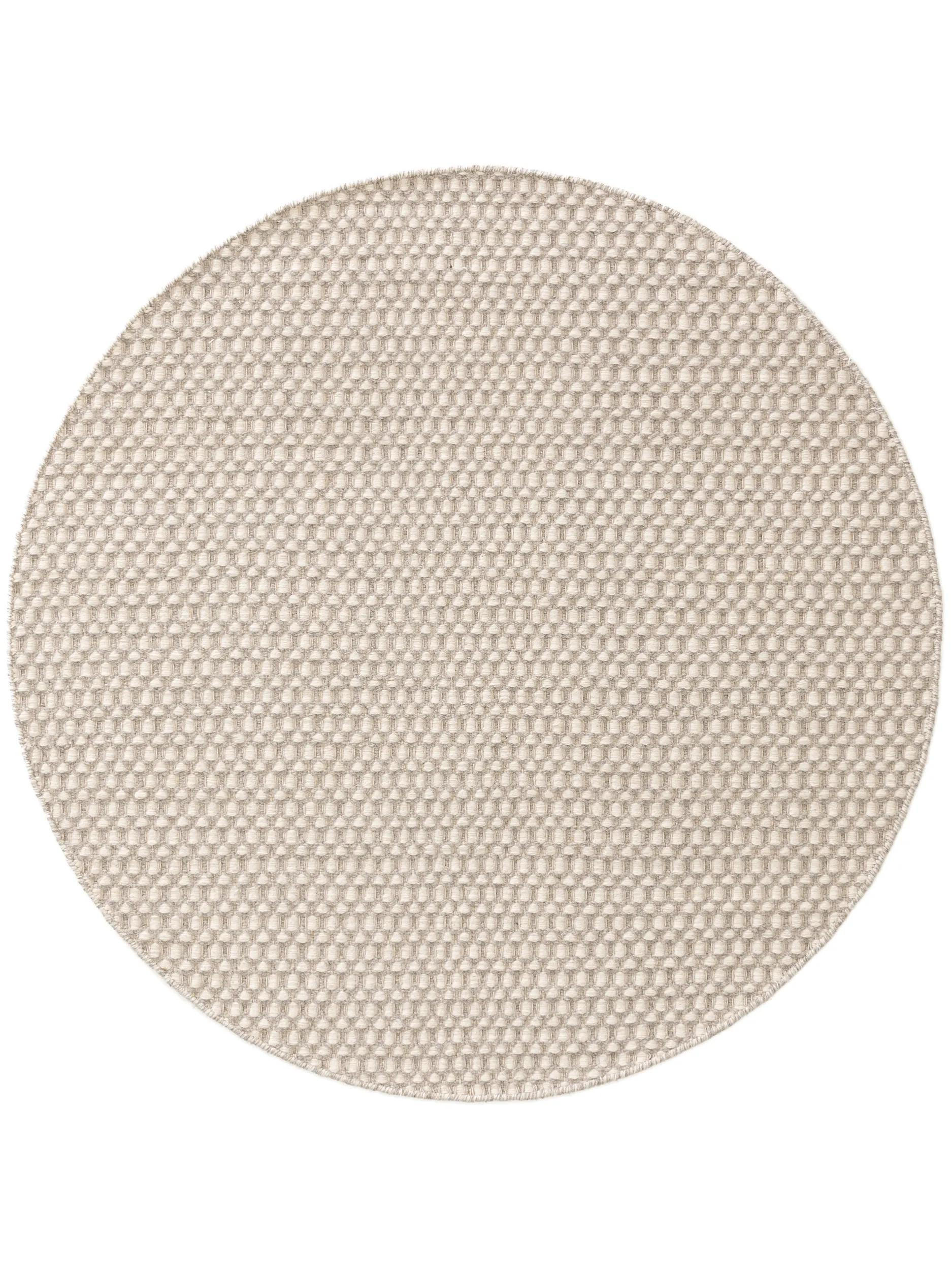 WOLLTEPPICH rund Hector Beige ø 150 cm rund - Beige, Textil (150/150cm) - benuta Finest