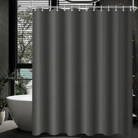 DUSCHVORHANG Dunkelgrau 200 x 200 cm Textil Wasserabweisend Waschbar - Anthrazit, Textil (200/200cm)