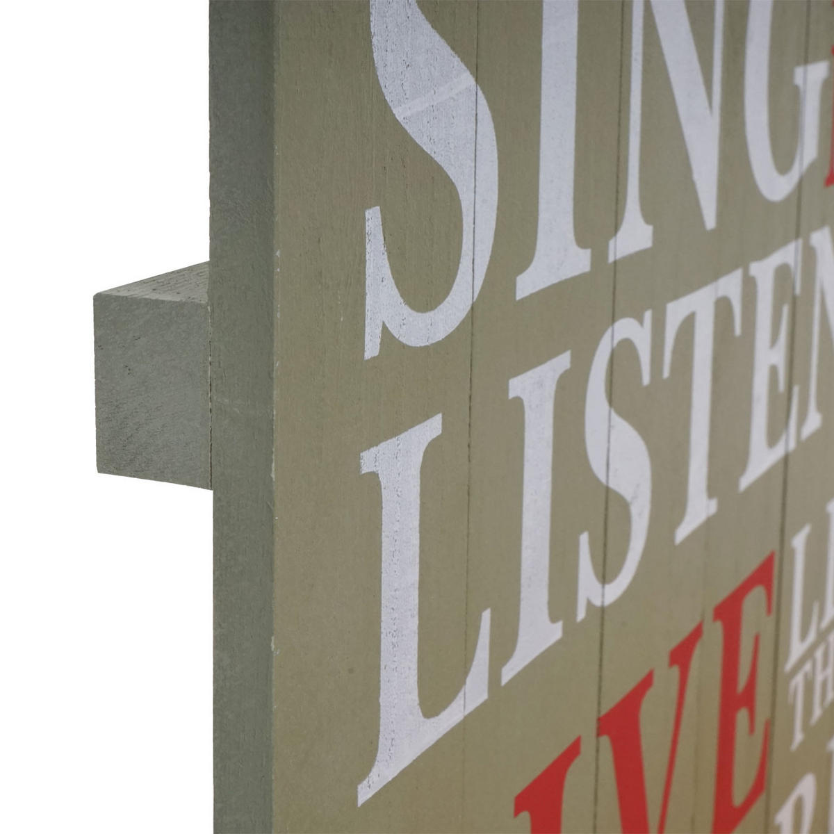 WANDSCHILD SING SHABBY-LOOK Grün - Grün, Holz (60/60/3cm) - MCW