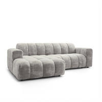 ECKSOFA TISI Hellgrau Chenille - Hellgrau, Holz (274/165cm) - MASSENO