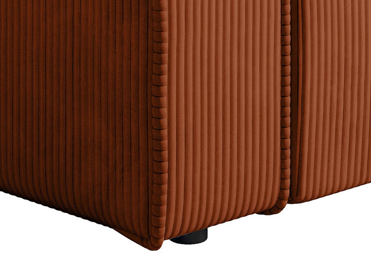 SESSEL mit gerader Rückenlehne - 1 Person-Sitzer - Samt, Stoff - Terracotta - - Terracotta, Textil (120/85/86cm) - Vente-Unique