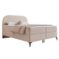 BOXBETT NOELIA 140/200 cm mit Matratze, Creme - Creme, Textil/Metall (140/200cm) - Idohome