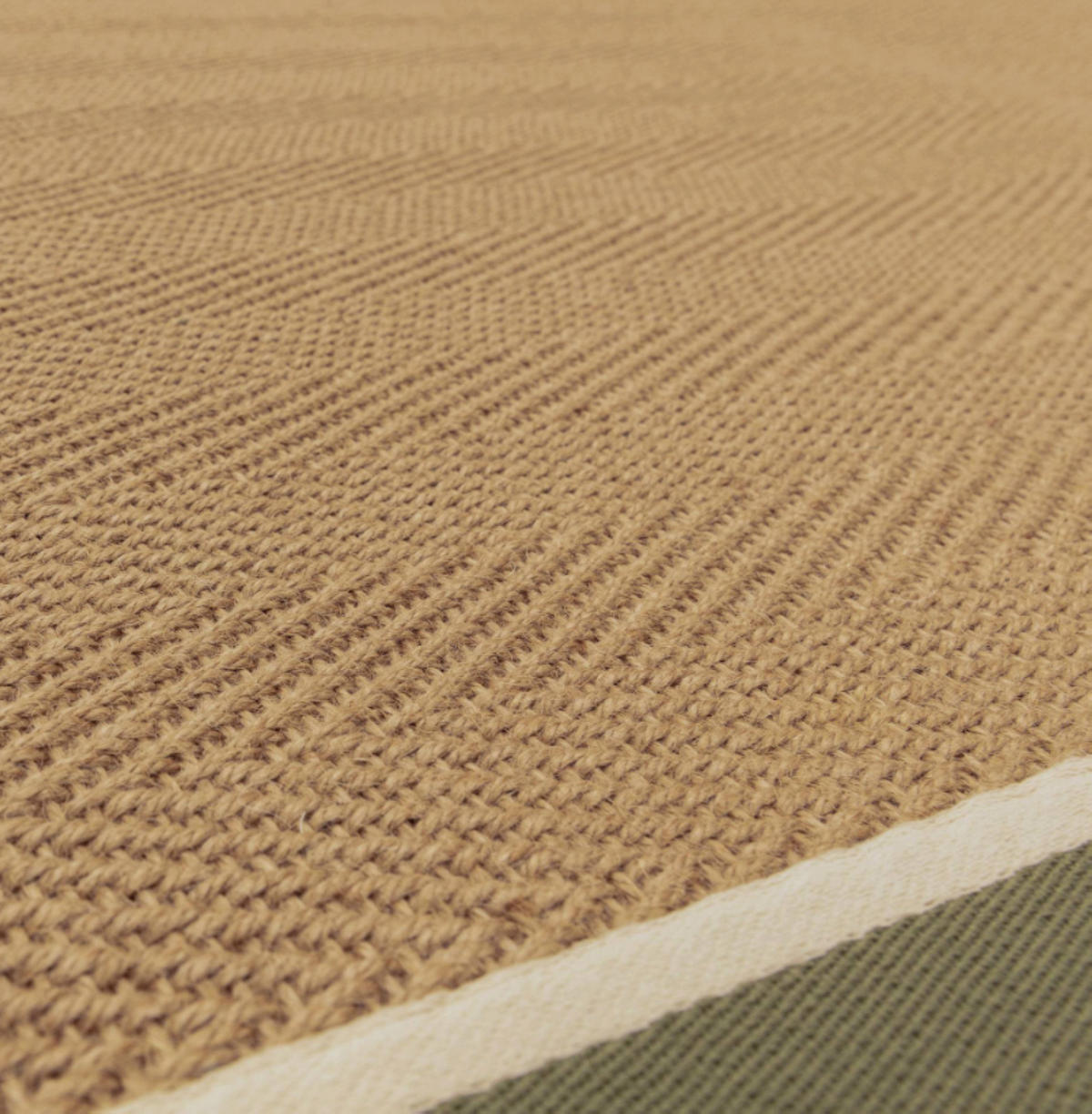 TEPPICH modern Wohn-/Schlafzimmer Naturfaser DORO Grün 40x120 cm - Olivgrün, Naturmaterialien (40/120cm) - Novatrend