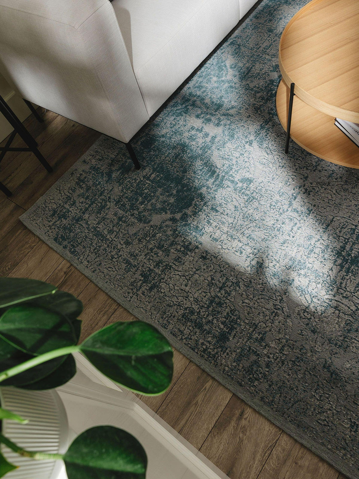 FLACHGEWEBETEPPICH Frencie Blau 120x180 cm - Blau, Textil (120/180cm) - benuta Nest