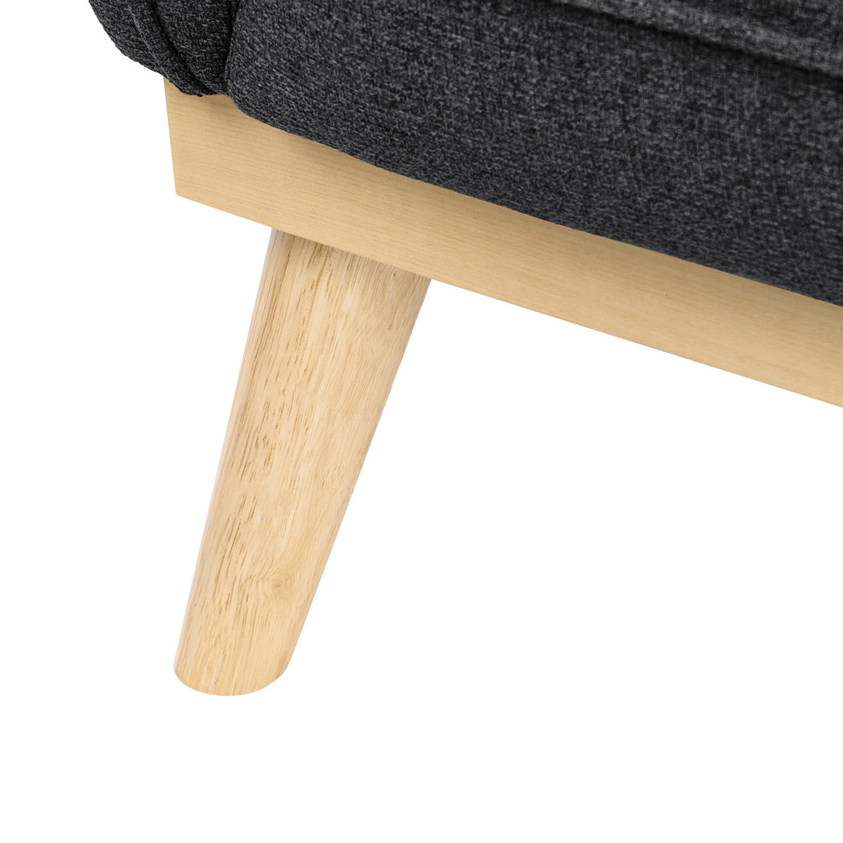 POHOVKA 2-místná Látka Černá Ljung - světle hnědá, textil (160/82/82cm) - Beliani