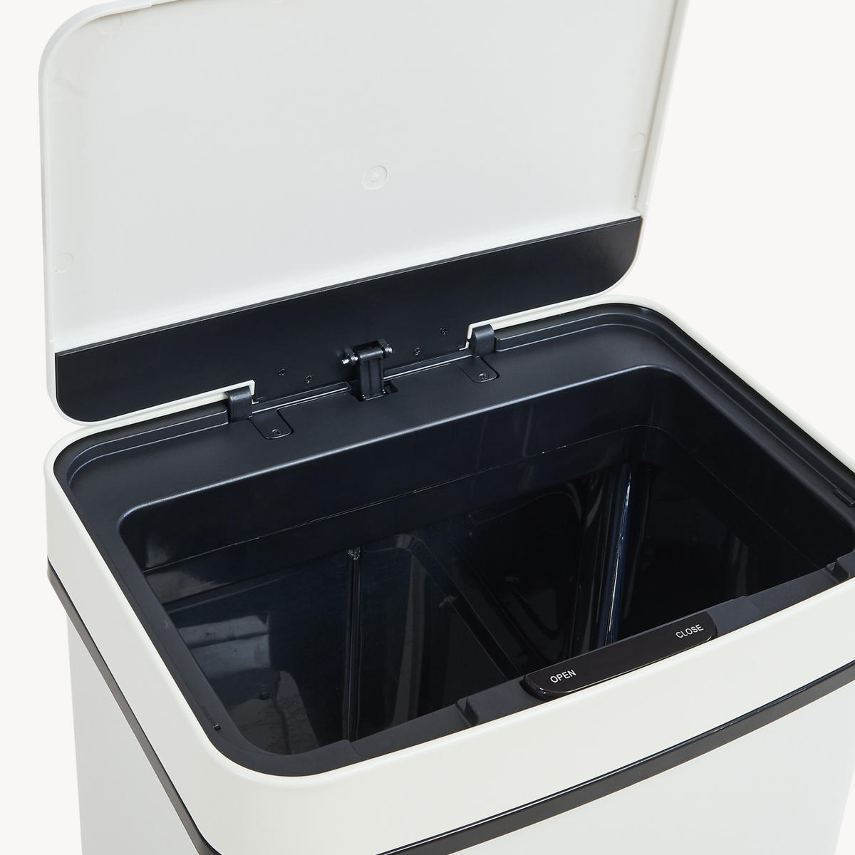 SENZOROVÝ KOŠ Venna - béžová, kov/plast (31.5/74.5/42cm) - [en.casa]