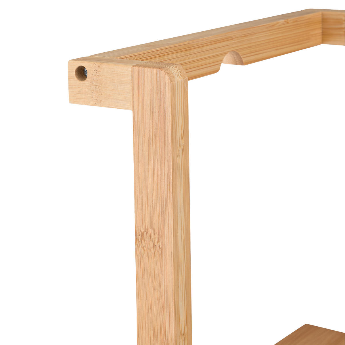 BAD-HÄNGEREGAL - Hellbraun, Holz/Metall (28.5/70/10cm) - Relaxdays
