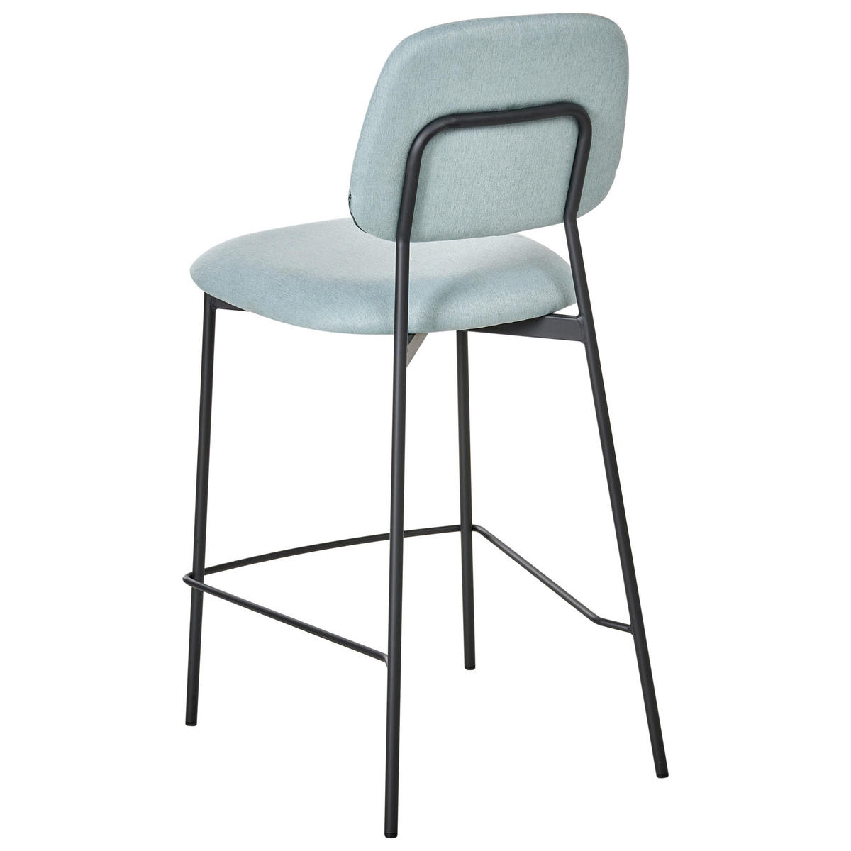 BARSTUHL 2er-Set Stoff Hellblau Duette - Hellblau, Textil (45/96/48cm) - Beliani