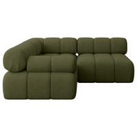 ECKSOFA modulares Sofa Mende-L1 - 190x190x70 cm Grün Bouclé - Grün, Holzwerkstoff/Textil (190/190cm) - ALTDECOR