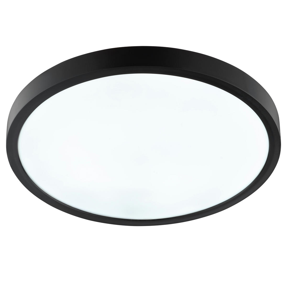 LED DECKENLEUCHTE Jade Schwarz 37,5/37,5/3,1 cm - Schwarz, Kunststoff (37.5/37.5/3.1cm) - Brilliant