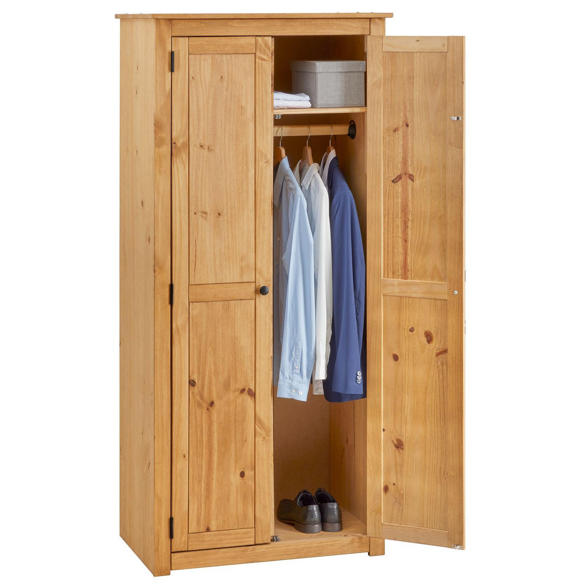 KLEIDERSCHRANK CANCUN - Kieferfarben, Holz (80/176/50cm) - CARO-Möbel
