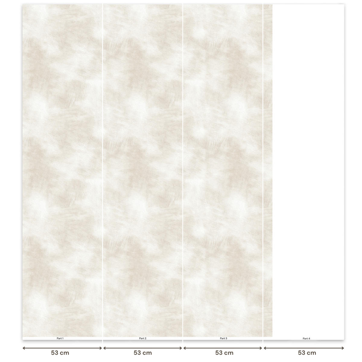 TAPETE - Dezent - Textur - Beige - 160x220 cm - Creme, Papier (160/220cm) - OnlyWow