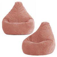 SITZSACK für Kinder Sessel aus Cord 2-tlg. - Pink, Textil (69/59/65cm) - icon