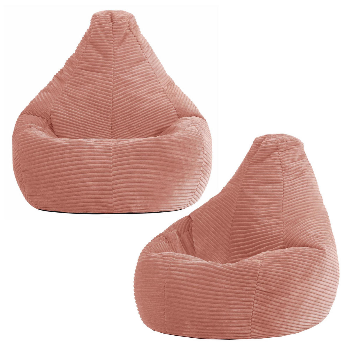 SITZSACK für Kinder Sessel aus Cord 2-tlg. - Pink, Textil (69/59/65cm) - icon