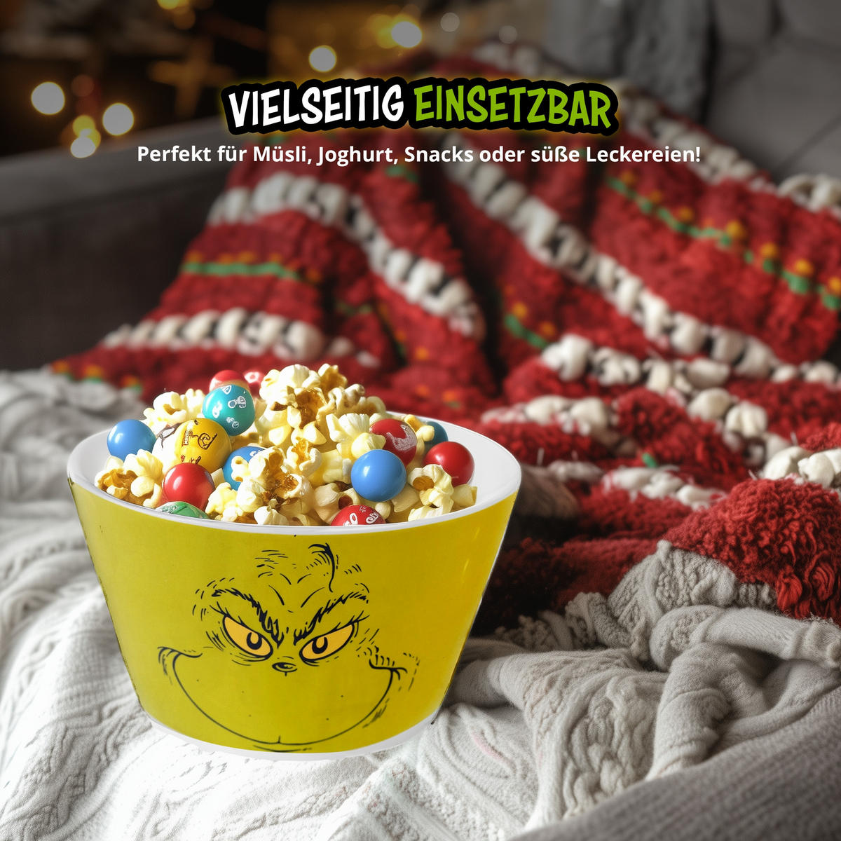 MÜSLISCHALE The Grinch Grün 500 ml - Grün, Keramik (14cm) - United Labels