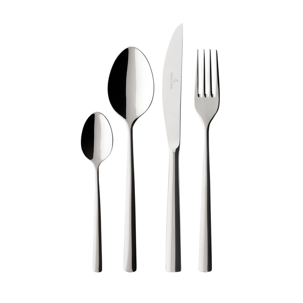 TAFELBESTECK Piemont silber 24er Set - Silberfarben, Metall - Villeroy & Boch