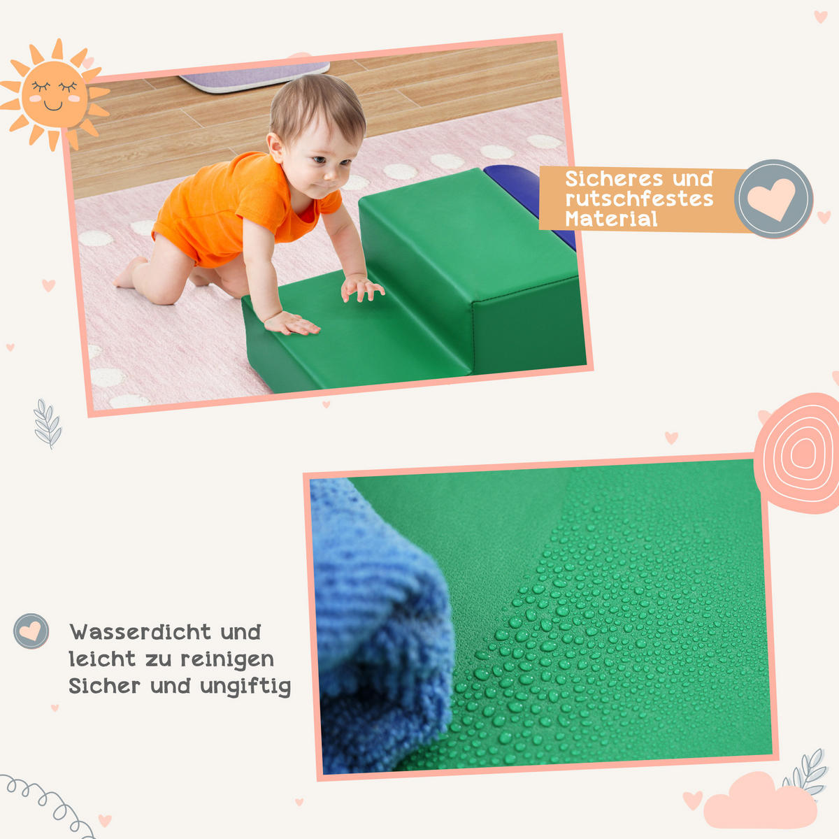 SCHAUMSTOFFBAUSTEINE Kinder Spielset - Orange, Textil (40/38/35cm) - Fortuna Lai