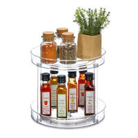 DREHTELLER - Transparent, Kunststoff (27/24/27cm) - Relaxdays