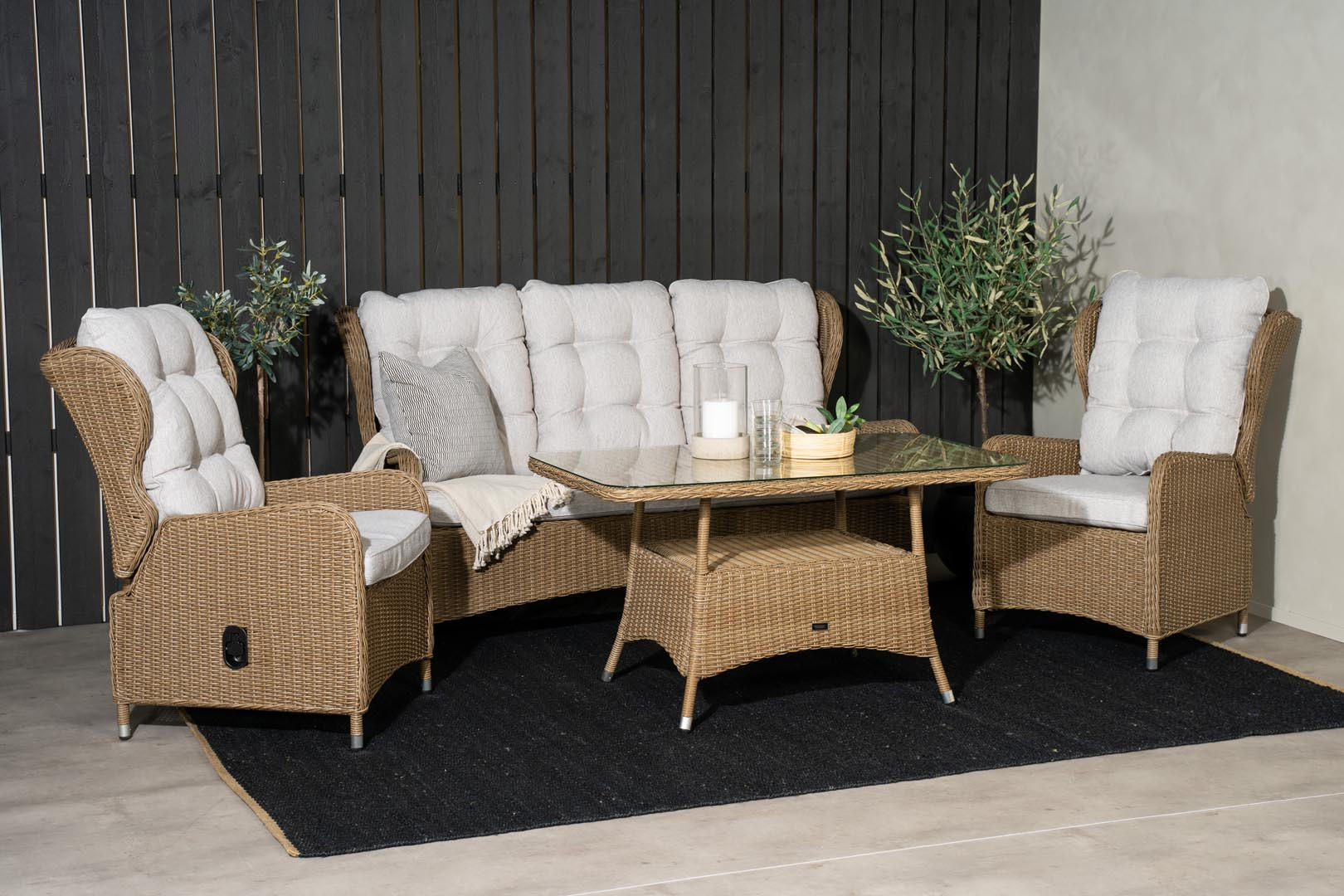 GARTENTISCHGRUPPE Braun - Braun, Holzwerkstoff - ebuy24