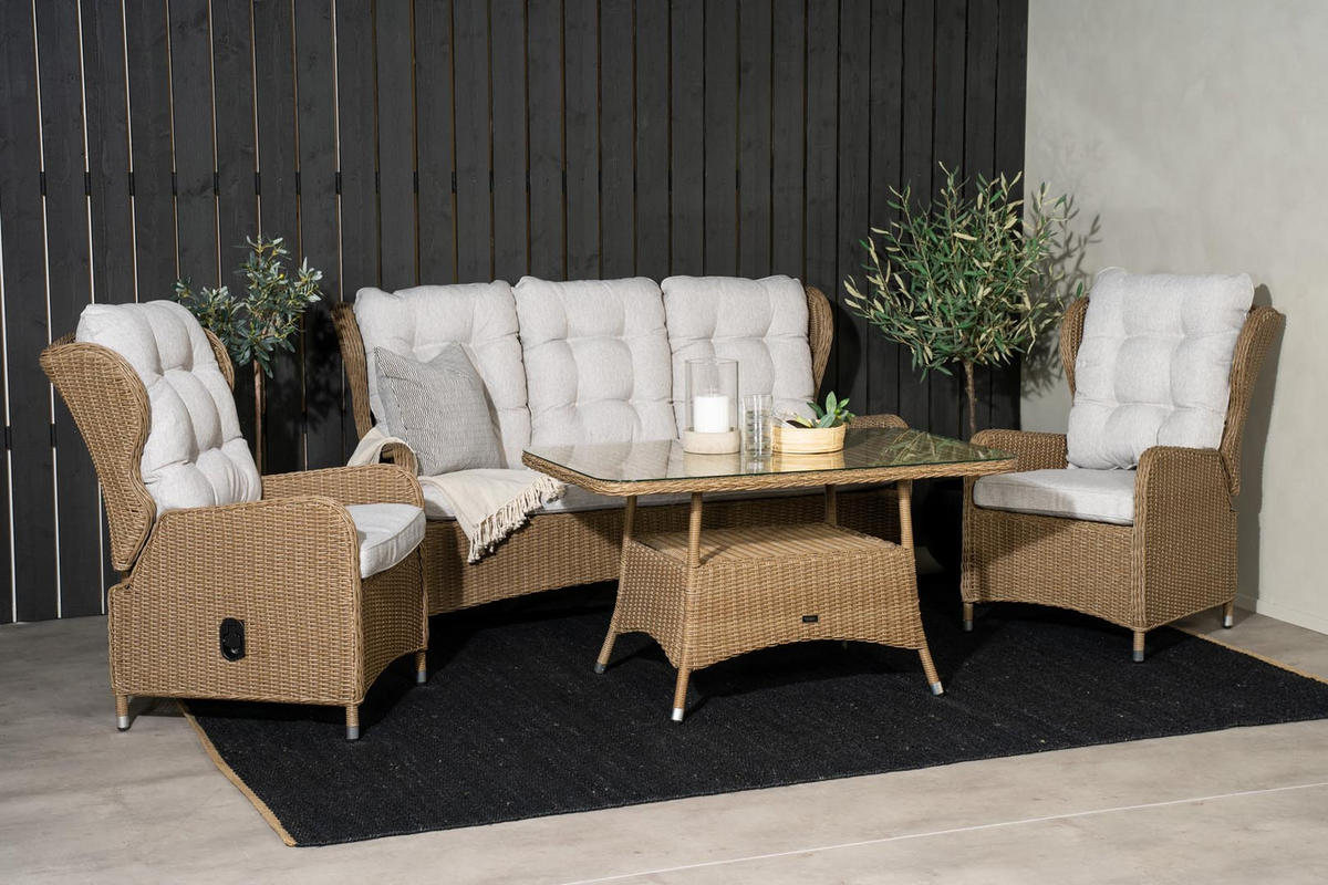 GARTENTISCHGRUPPE Braun - Braun, Holzwerkstoff - ebuy24