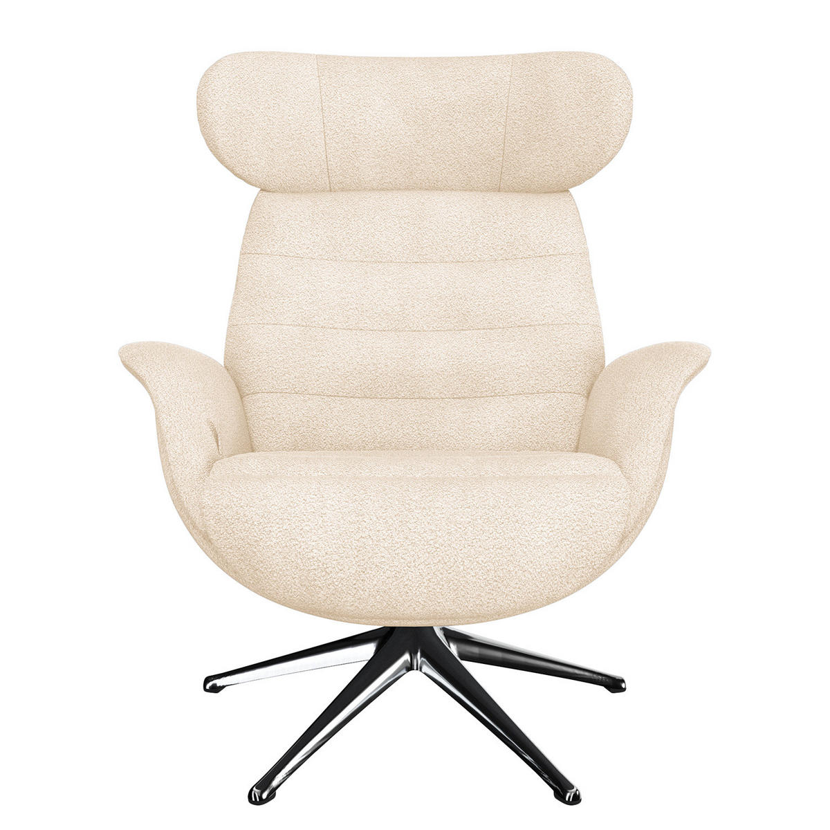 RELAXSESSEL - Beige, Textil/Metall (90/107/90cm) - home24