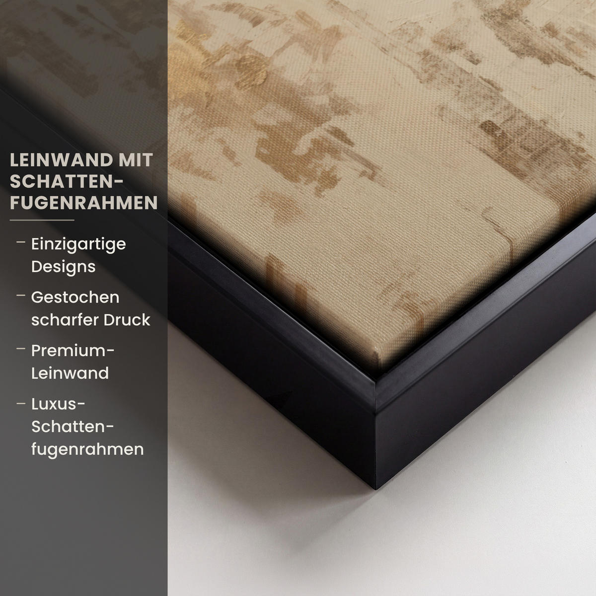 LEINWAND Bilder mit Rahmen - Frau - Gold - Abstrakt - Textur - 40x30 - Goldfarben, Textil (40/30cm) - MuchoWow