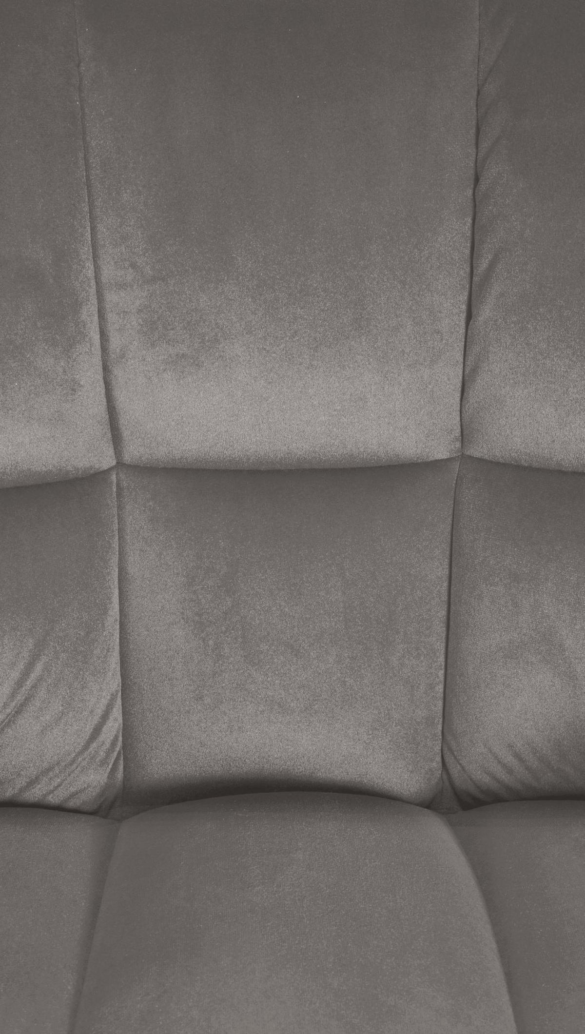 SESSEL Samt grau - Schwarz/Grau, Textil/Metall (64/75/48cm) - CLP