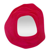 WANDSPIEGEL Dalia, fuchsia, MDF und Spiegelglas, 90 x 4 x 97 cm - Magenta, Glas/Holzwerkstoff (90/97/4cm) - Mauro Ferretti