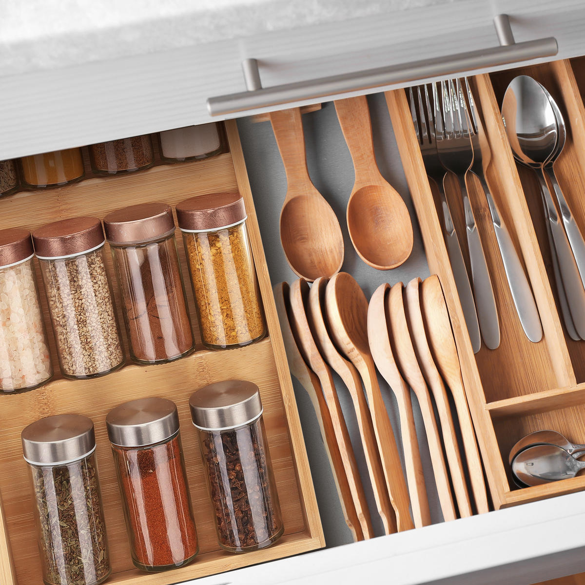 GEWÜRZREGAL - Hellbraun, Holz (20/5/38cm) - Relaxdays