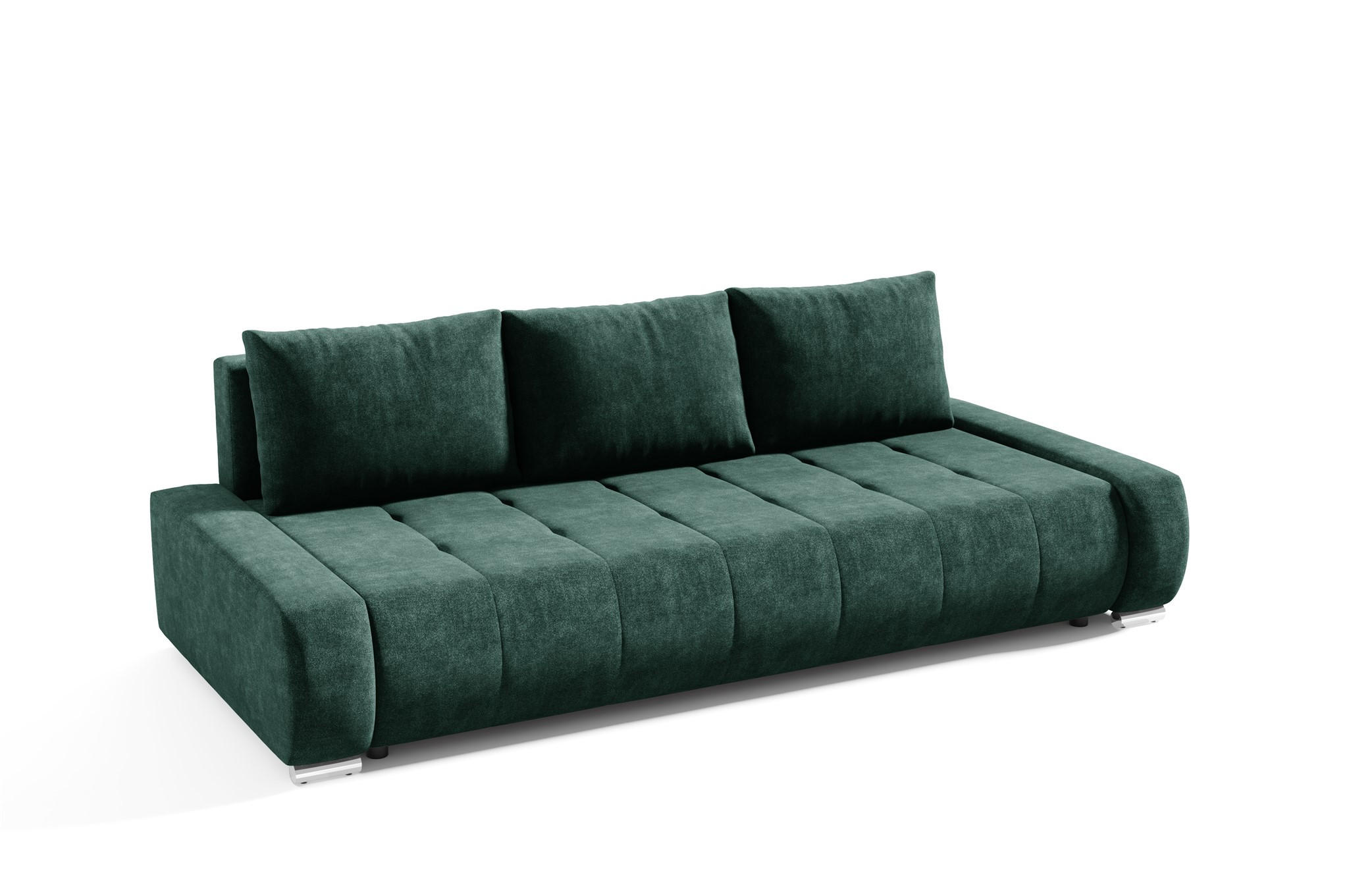 SCHLAFSOFA Vogar In Aston - Dunkelgrün, Holzwerkstoff/Textil (240/85/110cm) - Fun Möbel