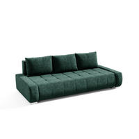 SCHLAFSOFA Vogar In Aston - Dunkelgrün, Holzwerkstoff/Textil (240/85/110cm) - Fun Möbel