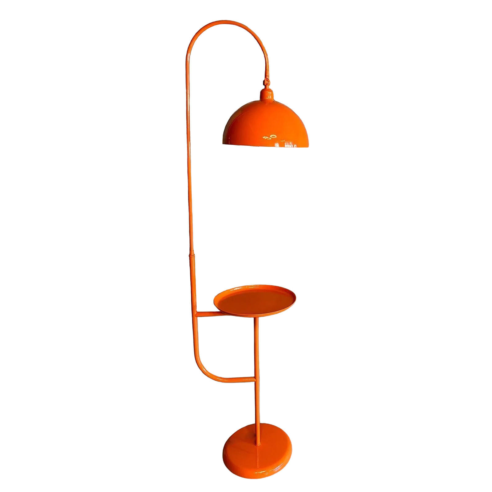 STEHLAMPE Gorkiede aus Metall mit Dimmer und Ablage - Orange, Metall (37/37/170cm) - Bamyum