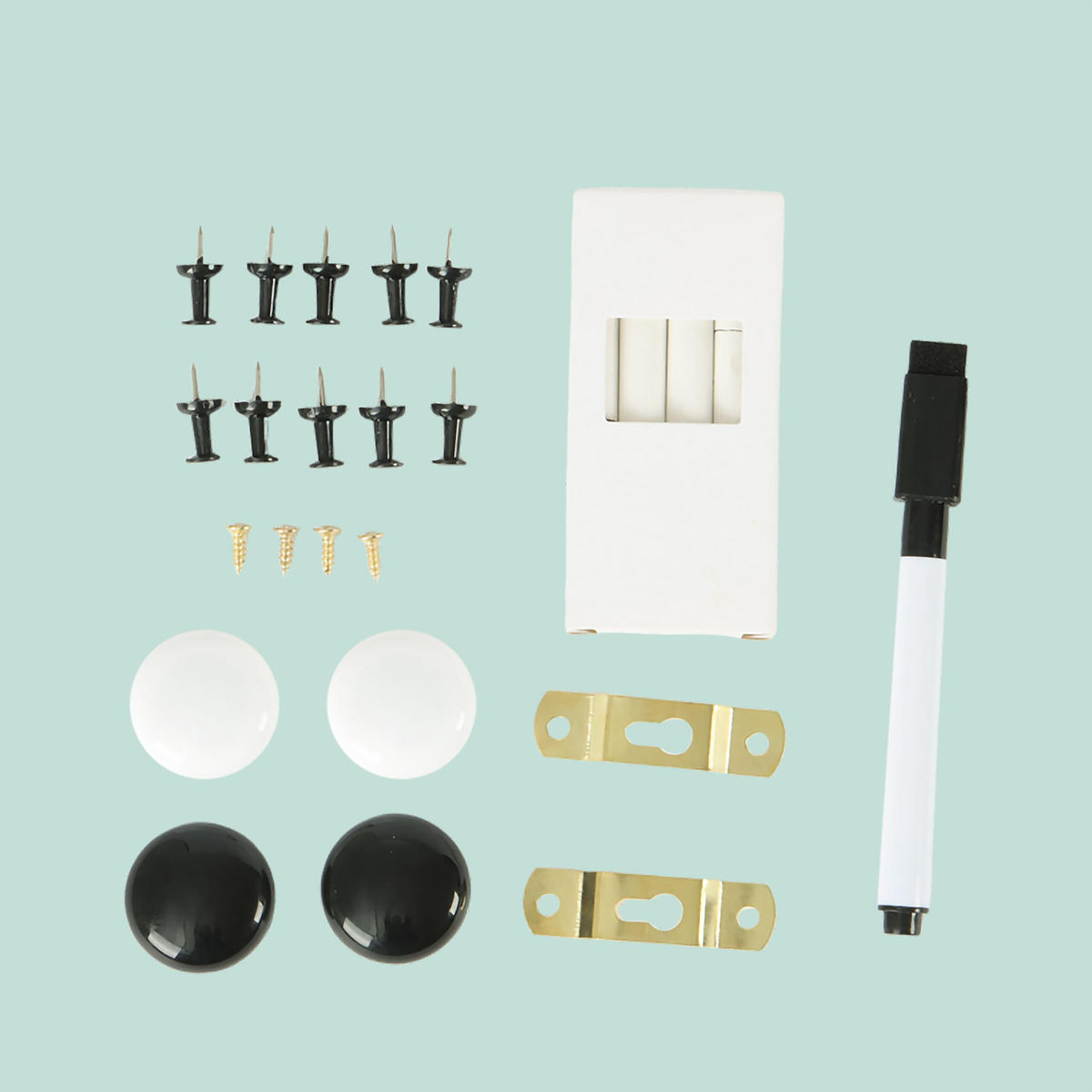 KOMBITAFEL - Multicolor, Naturmaterialien/Holzwerkstoff (90/60/2cm) - Relaxdays