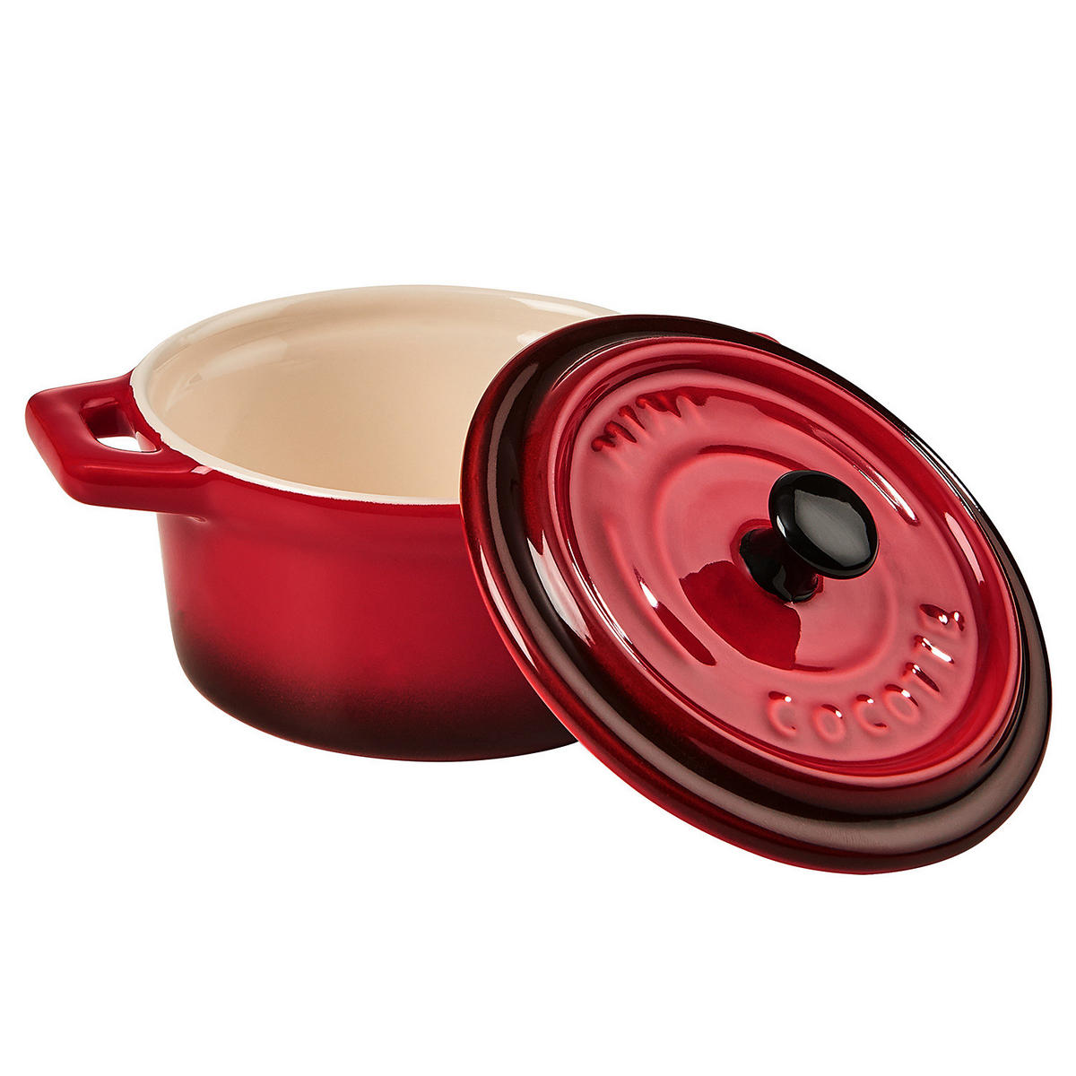 MINI-AUFLAUFFORM (4er Set) C'est Si Bon - Rot, Stein (14/9/7cm) - Butlers