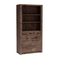 REGAL Indianapolis I-5 96 x 192 x 42 cm Esche dunkel - Dunkelbraun, Holzwerkstoff/Metall (96/192/42cm) - Koseto