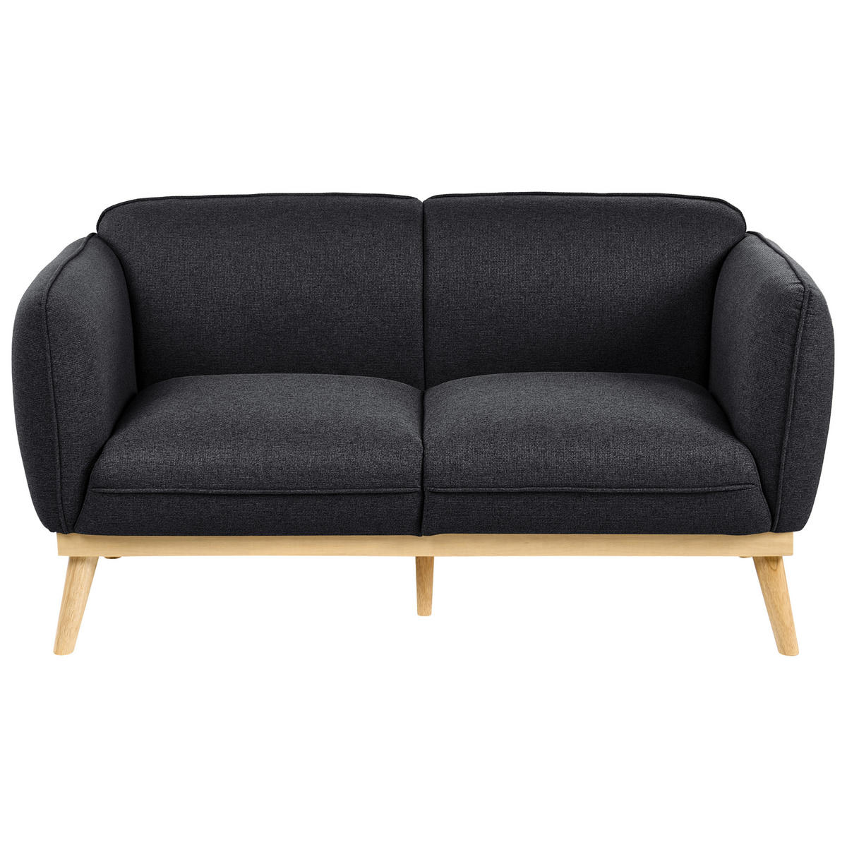 SOFA-SET 5-Sitzer Stoff Schwarz Ljung - Hellbraun/Schwarz, Textil (210/82/82cm) - Beliani