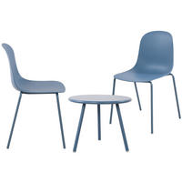GARTENSITZGRUPPE Kunststoff Blau - Blau, Kunststoff - CLP