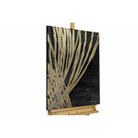 ACRYLBILD HANDGEMALT 60/80 cm - Goldfarben/Schwarz, Holz/Textil (2.41/80cm) - KUNSTLOFT
