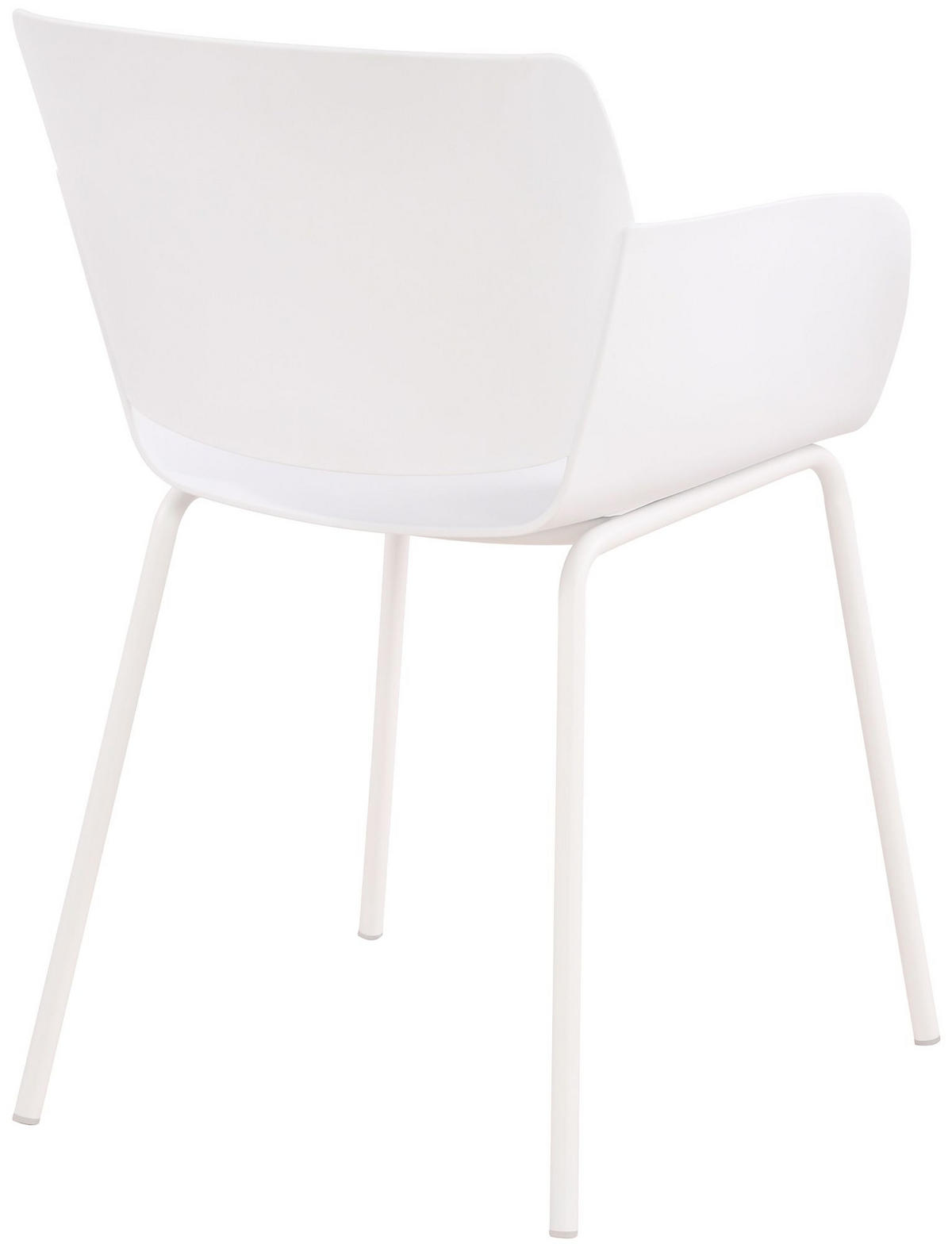 STUHL 2 Kunststoff Weiß - Weiß, Kunststoff/Metall (58/80/54cm) - CLP