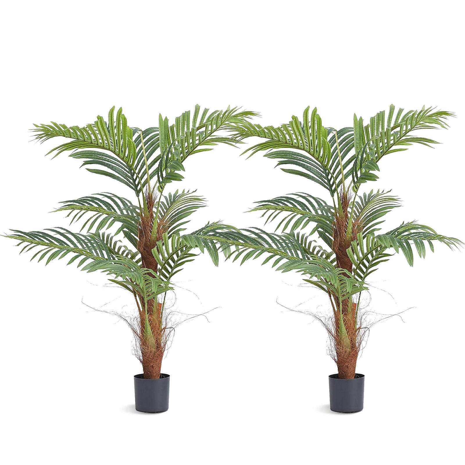 KUNSTPFLANZE Areca Catechu 2er-Set - Grün, Kunststoff (121.9cm) - Kaket
