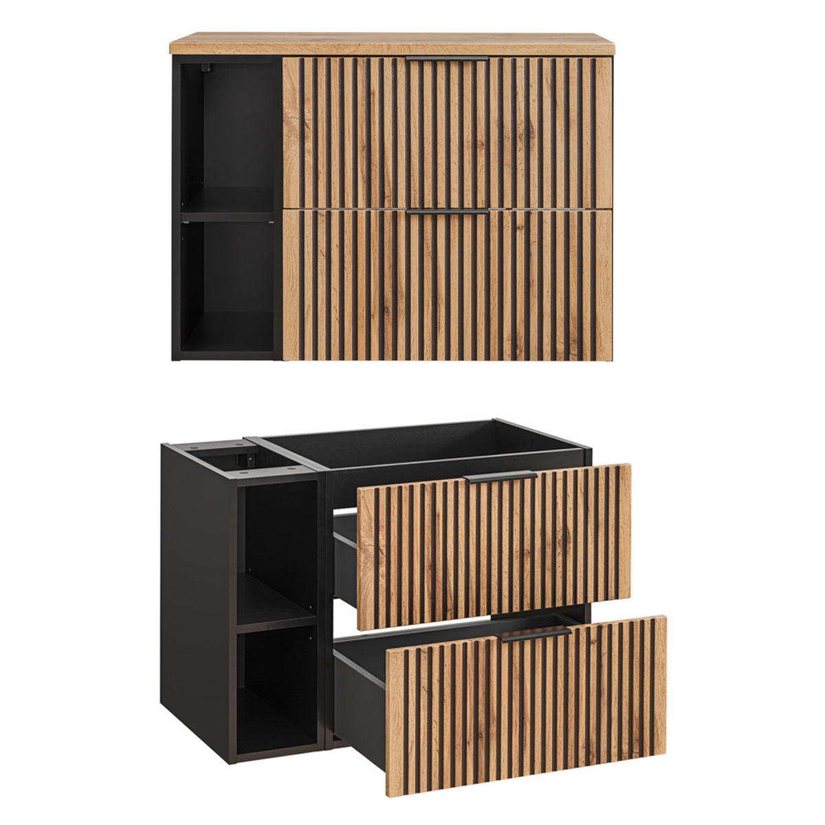 WASCHTISCH Xanten-56 - Braun, Holzwerkstoff (81/73/47cm) - Lomado