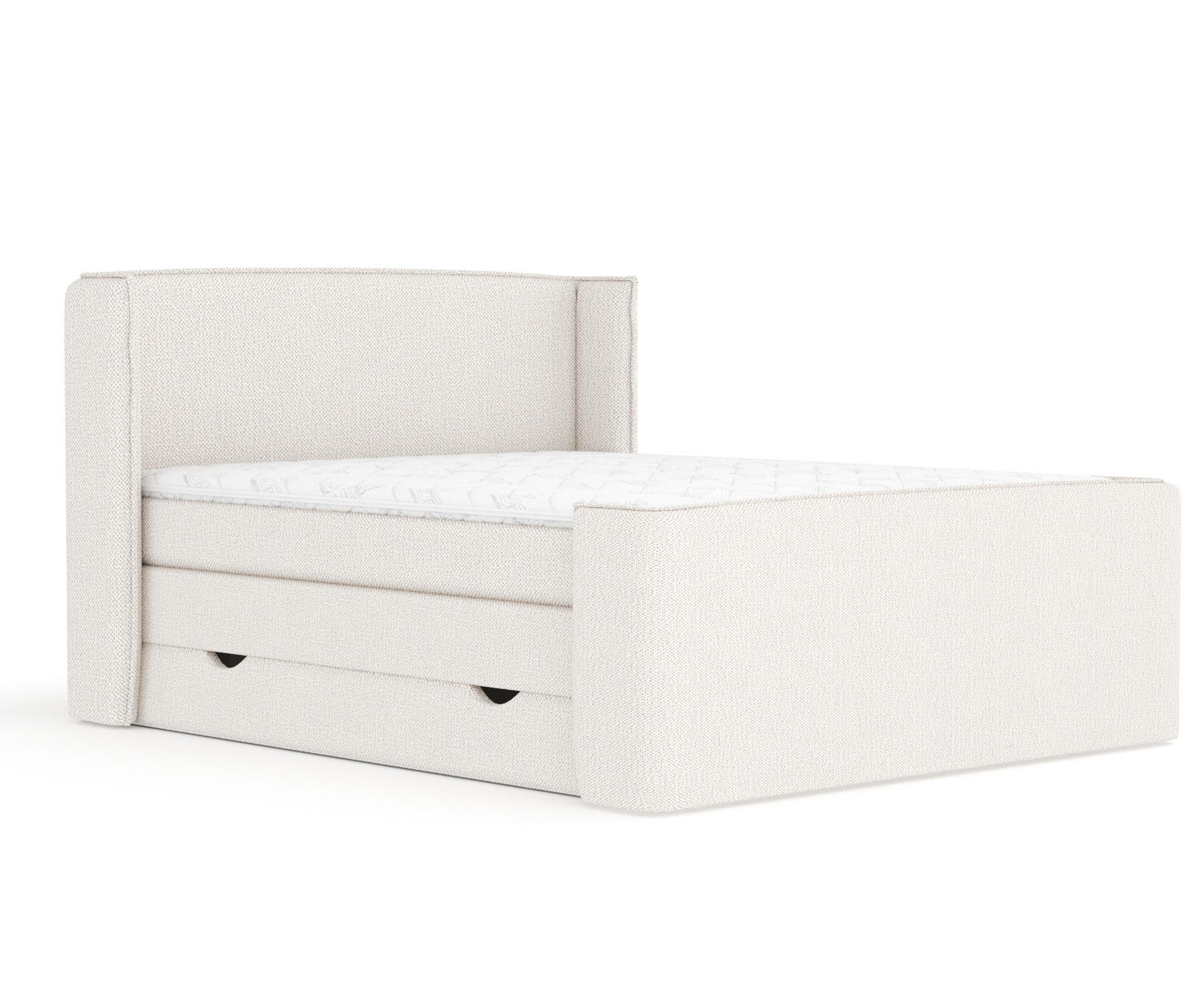 BOXSPRINGBETT Freeland Creme 160/200 cm mit Matratze und Topper - Creme/Schwarz, Holz/Holzwerkstoff (160/200cm) - Maison de Reve