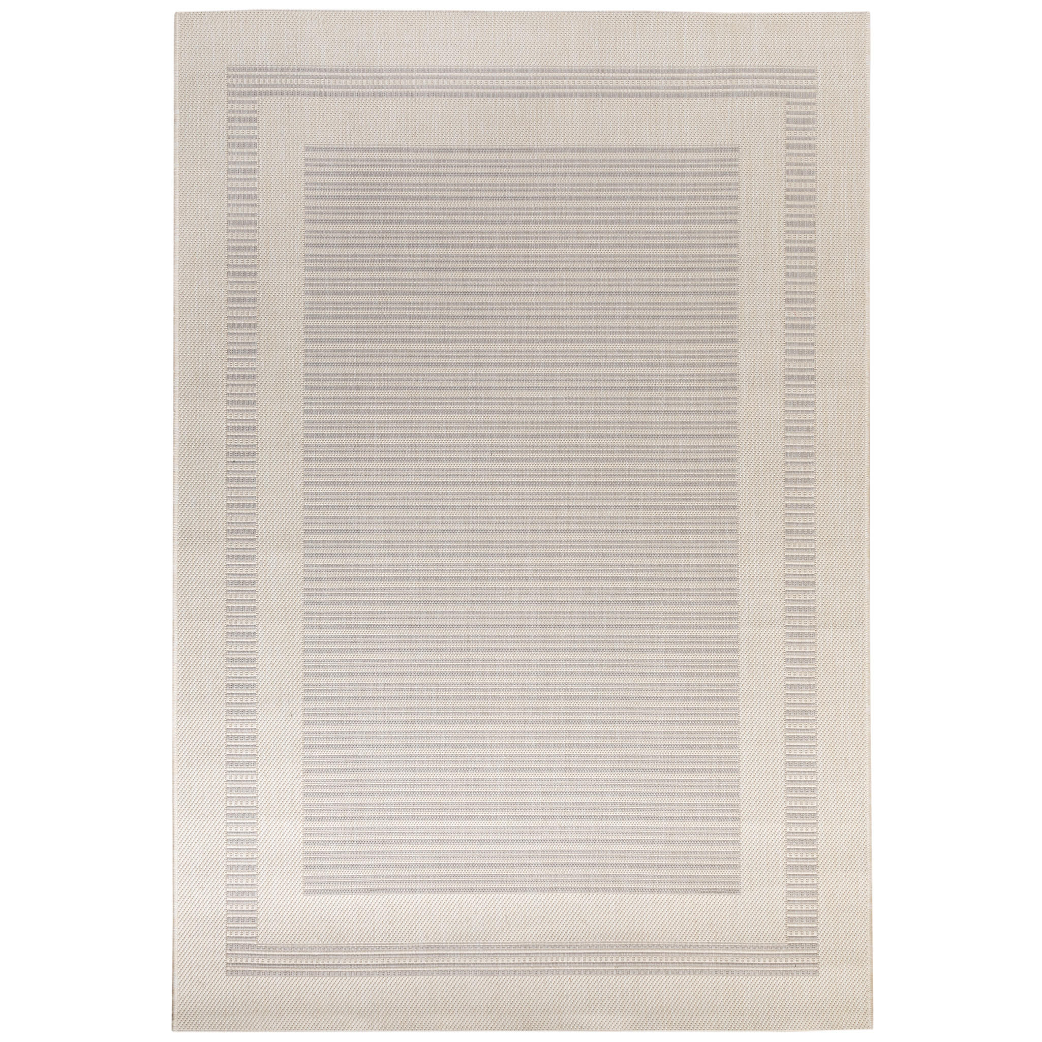 OUTDOORTEPPICH 133/190 cm Bergen Bordüre - Grau, Textil (133/190cm) - Steffensmeier