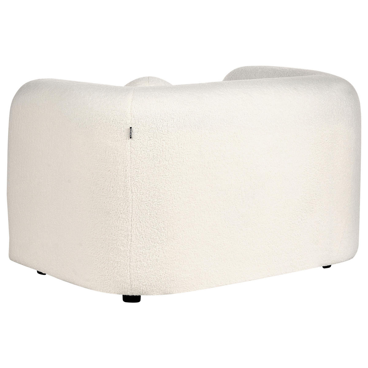 SESSEL Bouclé Weiß Leiren - Weiß, Textil (111/73/83cm) - Beliani