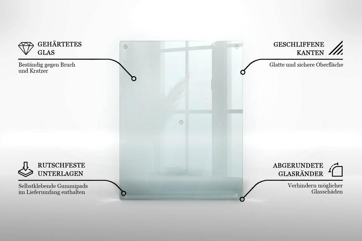 HERDABDECKPLATTE 40x52 cm Transparent - Transparent, Glas (40/0.4/52cm) - TULUP