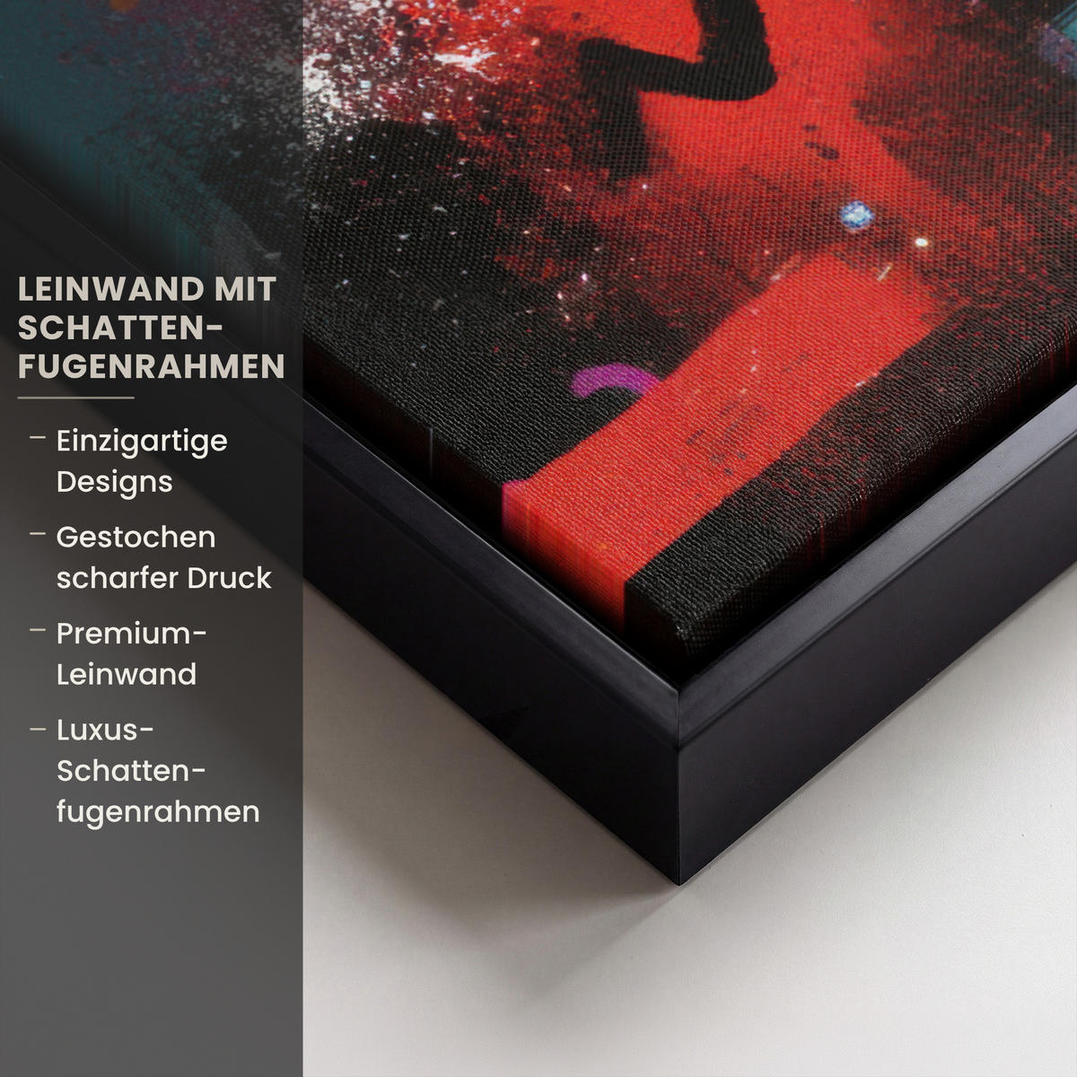 LEINWAND Bilder mit Rahmen - Farbflächen - Formen - Bunt - Abstrakt - 50x70 - Pink, Textil (50/70cm) - MuchoWow