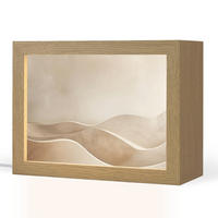 STOLNÍ LAMPA Béžová - Příroda - Abstraktní - Moderní 20x15 cm - šampaňská, kompozitní dřevo (8/20/15cm) - OnlyWow