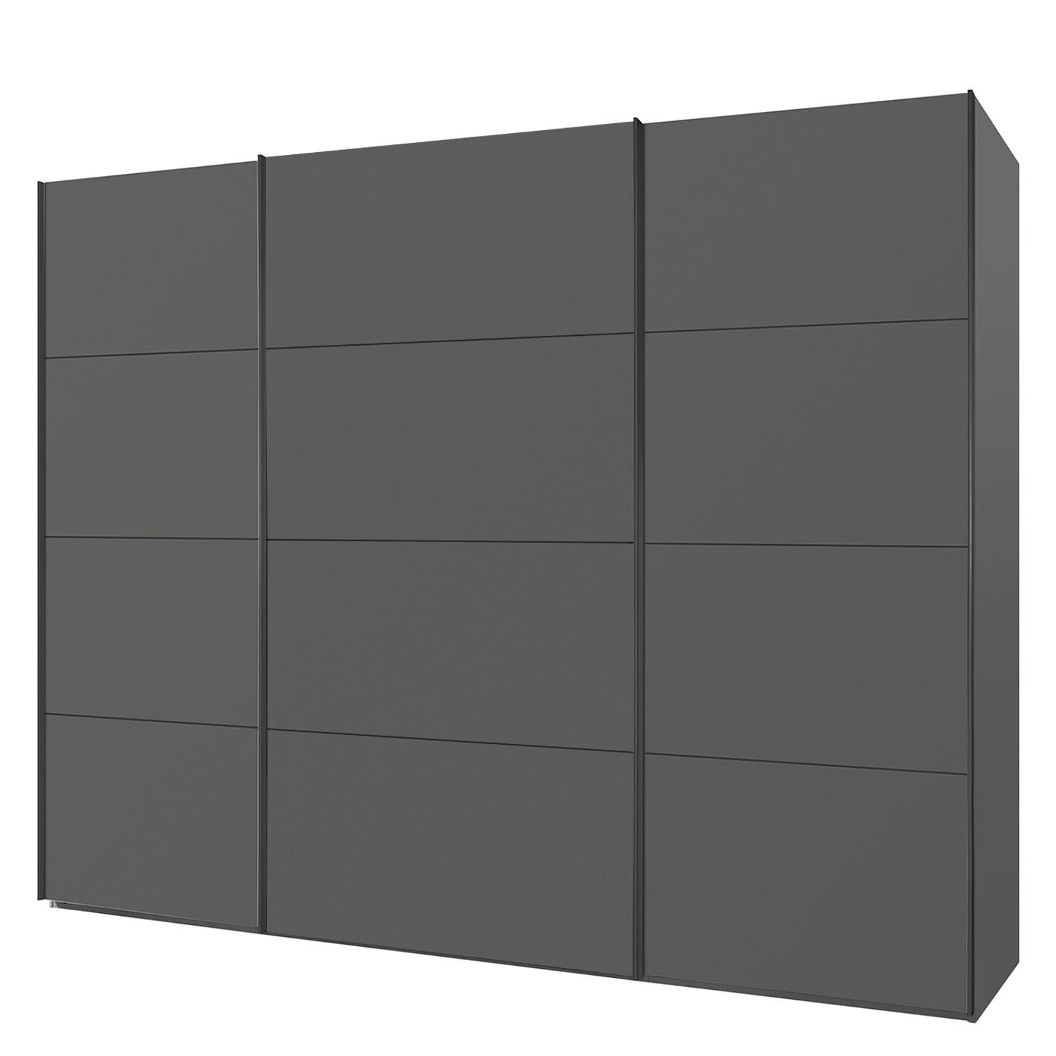 SCHWEBETÜRENSCHRANK - Graphitfarben, Holzwerkstoff (315/236/69cm) - home24