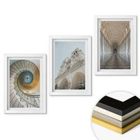 WANDBILDER 3er-Set - 20x30 cm Weißer Rahmen - Wendeltreppe der Kathedralenfassade - Weiß, Kunststoff (20/30cm) - ArtPrintCave