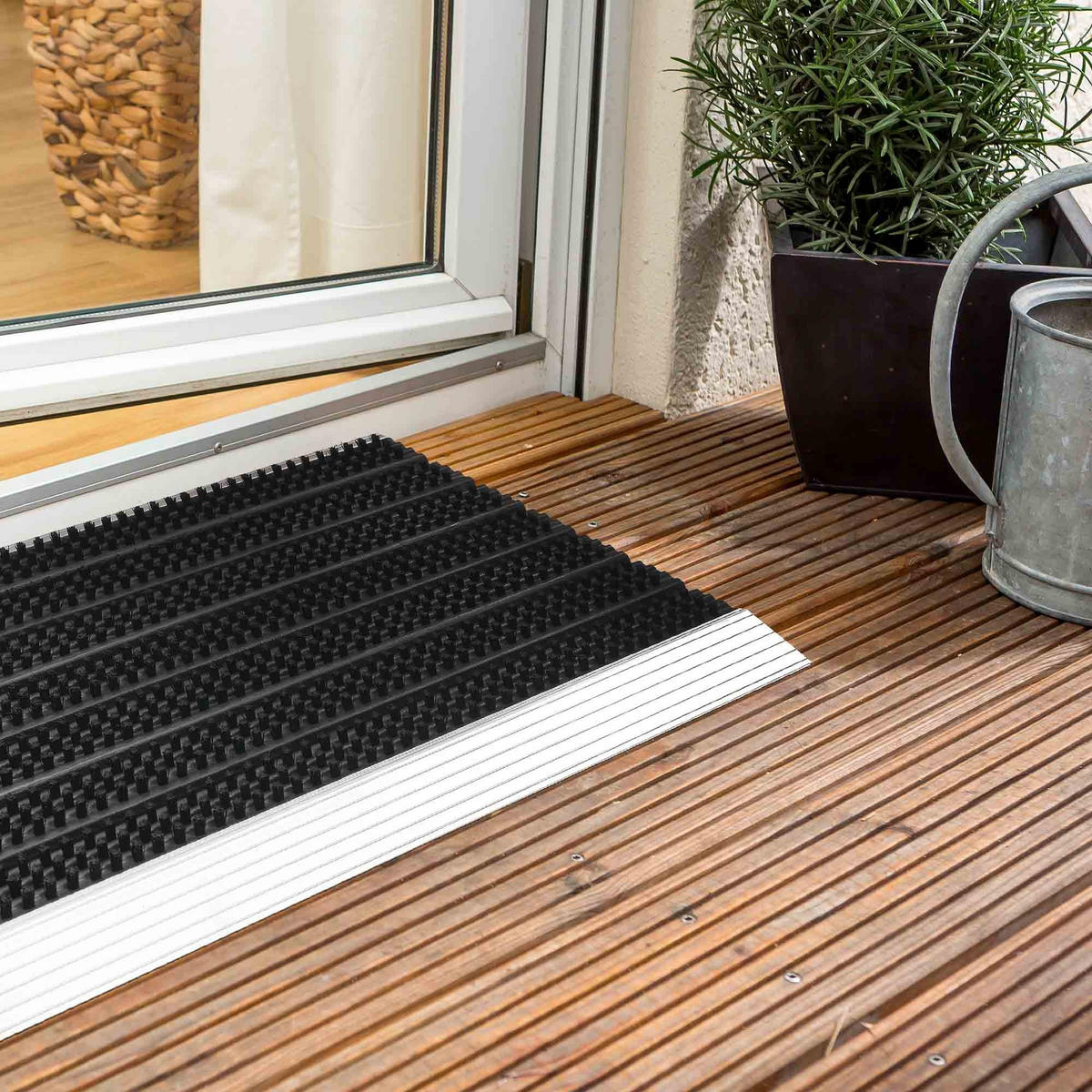 FUSSMATTE INNEN UND AUßEN SUPER BRUSH - Schwarz, Textil (45/75cm) - Astra
